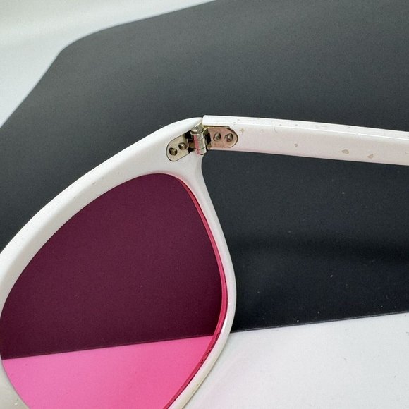 Vintage Maui Jim 001 Nylon Sunglasses White Pink Lenses France Rare main image 13